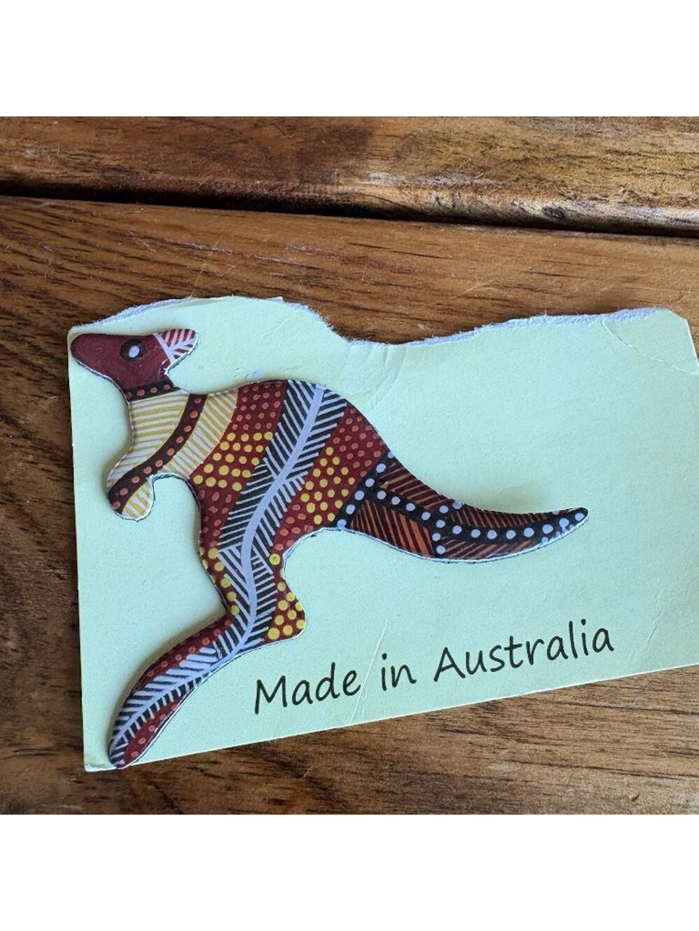 Australia Kangaroo Aboriginal Art Dot Fridge Magnet Colorful Unique